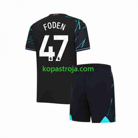 Billiga Fotbollströjor Manchester City Phil Foden 47 Barn Tredje tröja 2023/24 Kortärmad